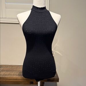 Free People Black Halter Bodysuit